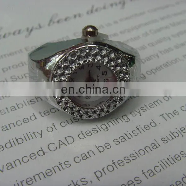 Cheap Fashion Alloy Round Case Ring Watch