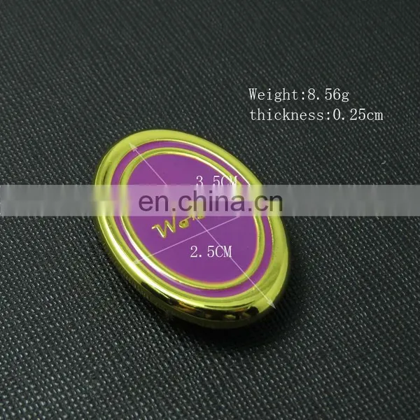 Custom Made Oval Shaped Nameplate Embossed Text LOGO Metal Label Tag photo-2