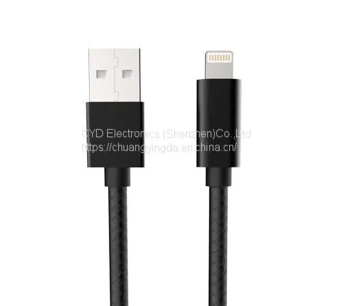 MFi Nylon Braided Colorful Lighting Cable With 2.4A OD4.0mm for IPhone/iPod/iPad