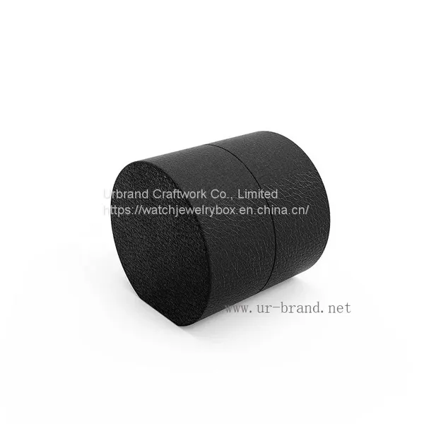 High-quality Cylindrical Watch Box, Single Watch Box, Leather Watch Ring Box, Roll Watch Box photo-4