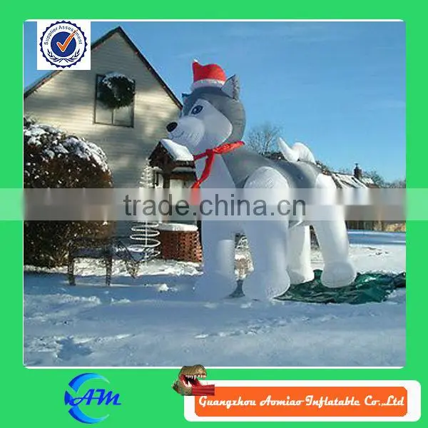 Inflatable Husky Dog Christmas Inflatable Airblown Inflatable Cartoon for Sale photo-3