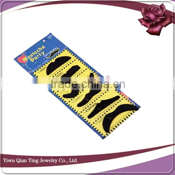 Funny Black Synthetic Mustache Beard Set Quotes photo-2