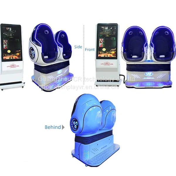 Earn Money 2021 New VR Game Machine Virtual Reality Cinema 9D VR Egg Chair Simulator 2 Seats photo-4