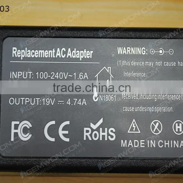 High Copy Laptop AC Power Adapter for SAMSUNG 19V 4.74A 5.0*1.0*3.0mm 90W photo-3