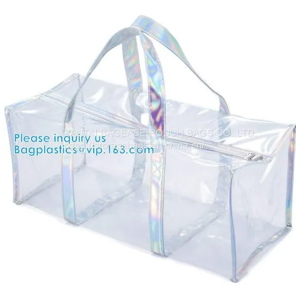 PVC Travel Makeup Toiletry Storage Bag, Large Capacity Tote Bag, Cosmetic Clothes Organizer Bag photo-4