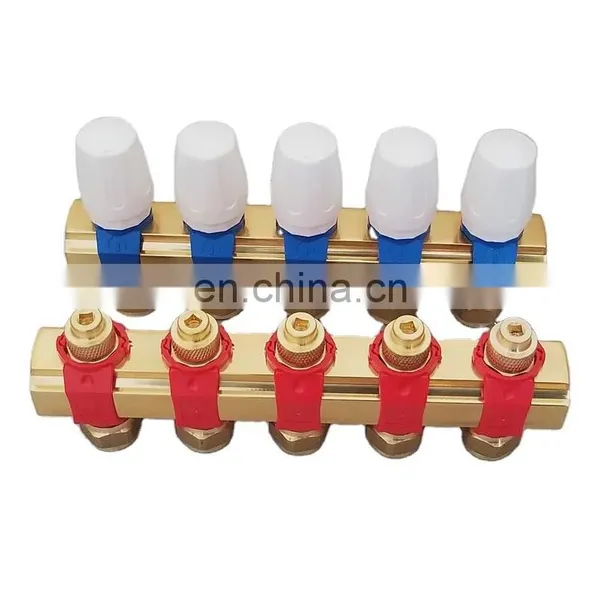Water Heating System Brass Radiant Floor Heating Manifolds With Remote Control