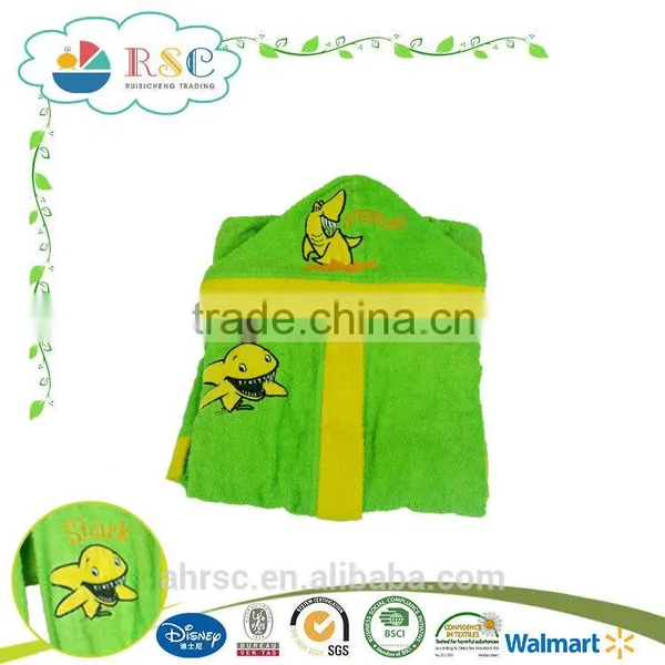 Colorful Terry Animal Hooded Baby Bathrobe