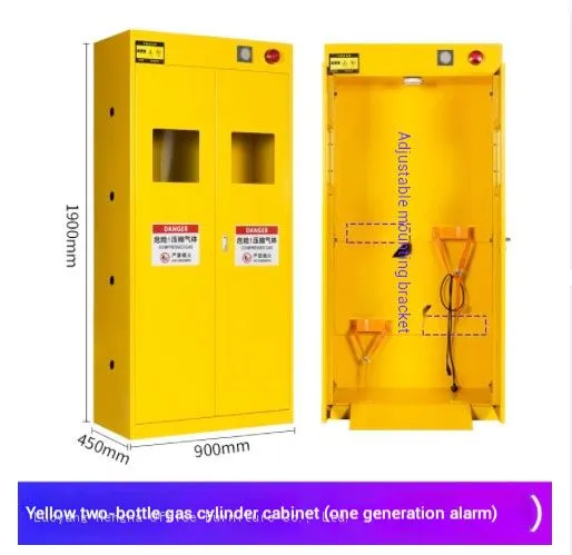 Smart Cylinder Safety Cabinet-GSC579 With Combustible Gas Detection & Galvanized Hinges for Biotechnology Research Plant