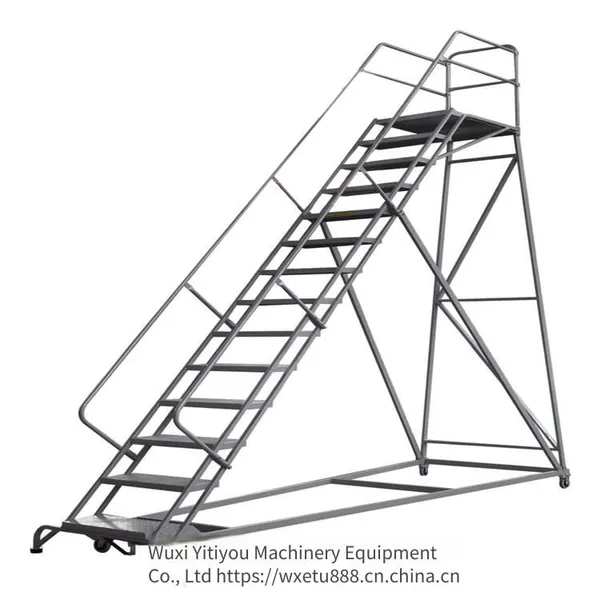 rl Type Mobile Climbing Ladder. High-quality Automatic Braking Goods-picking Work Platform Ladders for Sale photo-3