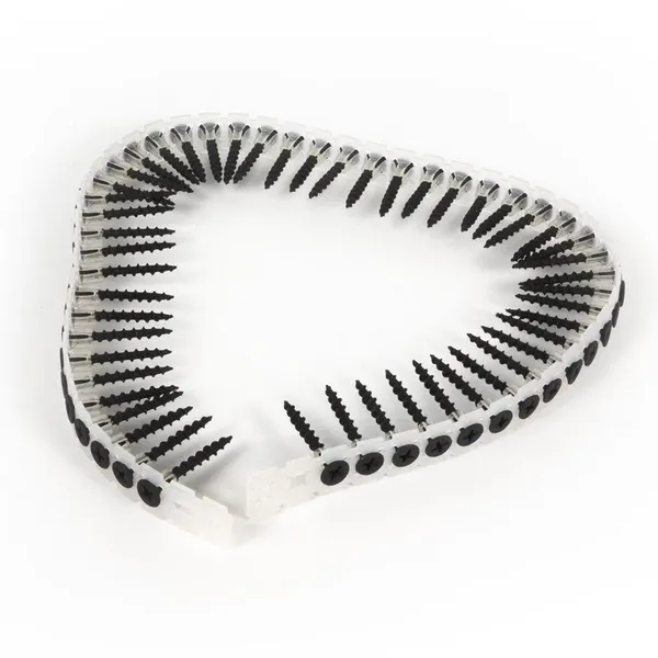High Quality Collated Drywall Screws White Zinc Plastic Strip Fine Thread Compatible With All Major Screw Guns Factory Wholesale Price photo-3