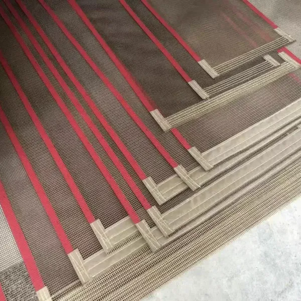 PTFE-Maschenförderband mit 304 Edelstahlrand, 3 mm Teilung, 50 m Länge, anpassbare Geschwindigkeit