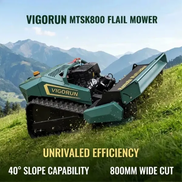 Multifunctional 800mm Remote Control Tracked 40 Degree Servo Motor Grass Trimmer