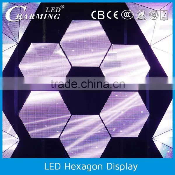 2016 New Arrival!!!portable Hexagon Shape Digital hd Led Display Light for Indoor Wall Decoration photo-2
