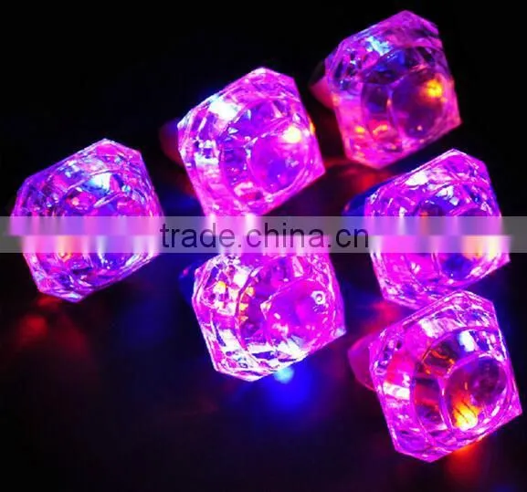 Luminous Rings Light up Toys Led Finger Ring Lights Halloween Party Supplies Favor Decor Glow Flashing Diamond Ring photo-3