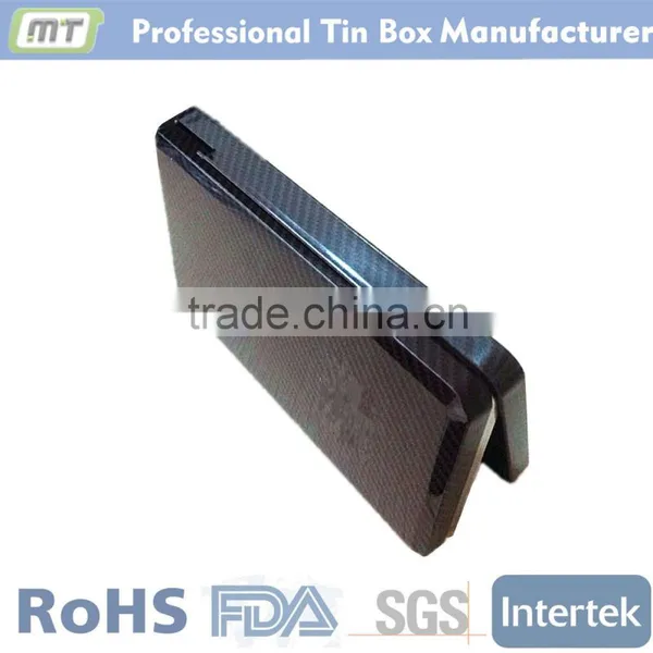 Colored Print Rectangular Tin With Hinge Lid photo-3