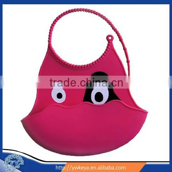 2014 Latest Design Printed Soft Baby Silicone Bib for Promotion Gifts