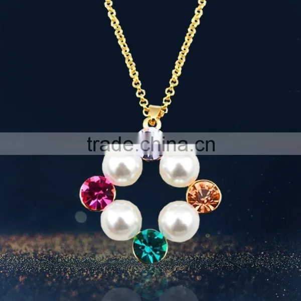 New Arrival Necklace/Earrings Jewelry Set Jewelry Set For Wedding Color Flower Pearl Jewelry Sets photo-3