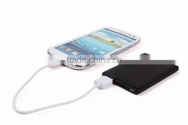 AWC714 2000mah Portable Slim Card Usb Smart Power Bank for Samsung With Fast Charger photo-2
