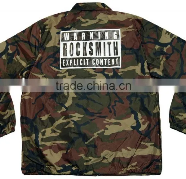 Camouflage Coaches Jacket, Custom Camouflage Coaches Jacket, Camouflage Cheap Coaches Jacket photo-4