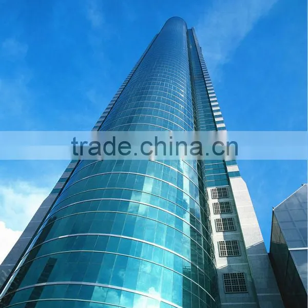 colored glass office building