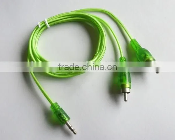 Hign Quality Reansparent DC 3.5 to 2 RCA Cable photo-3