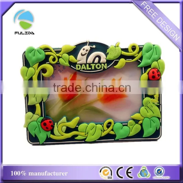 Nature Lovers Dragonfly Rubber Plastic Fridge Magnet Picture Frame photo-2