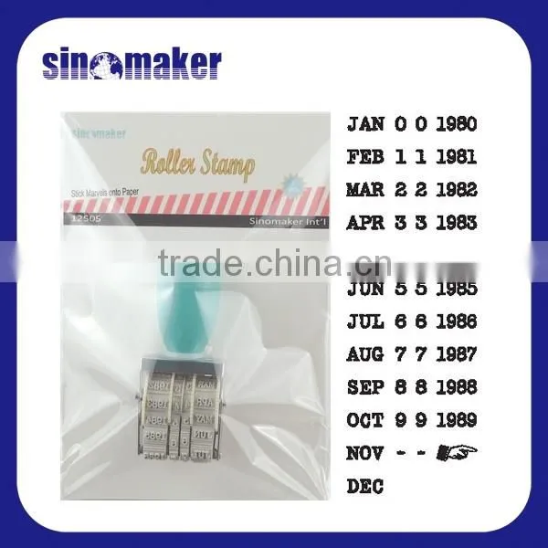 Custom Self Inking Date Rubber Roller Stamp