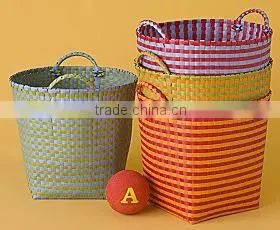 Plastic Woven Laundry Bin With Handles photo-4