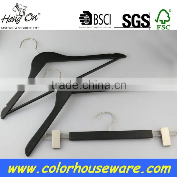 Black Wooden Hangers Luxury for Clothes photo-3