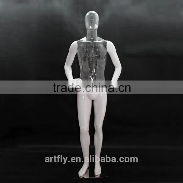 High Gloss White and Transparent Unbreakable Plastic Mannequin photo-3