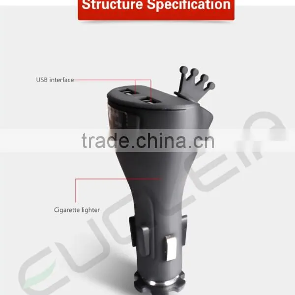 Wholesaler Support Dual USB Car Charger 5V 2.1A In-car Simultaneous Charing for Phone photo-5