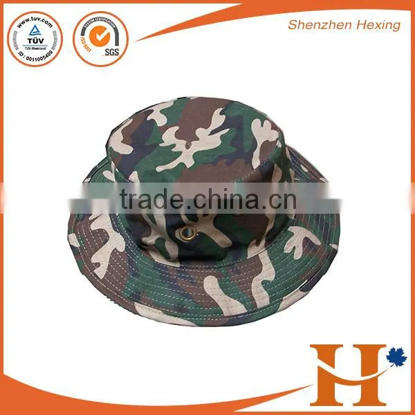 China Factory Wholesale Camouflage Bucket Hat Outdoor Bucket Hat Sporty Hat Bucket