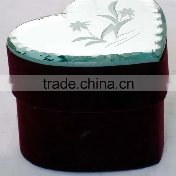 Modern Velvet Box With Mirror