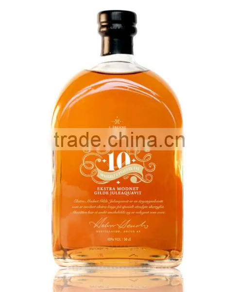 500ml Clear and High Quality Printed Glass Bottle With Logo
