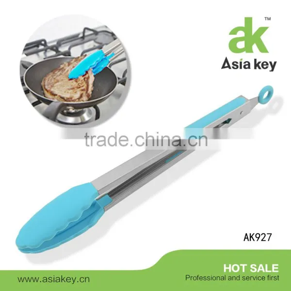 Easy To Clean Heat-Resistant Apple Green Food Tongs Silicone Kichen Tongs photo-3