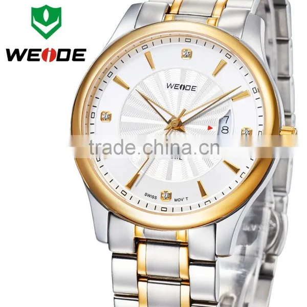 HOT SELLING!China Brand WEIDE Luxury Rose Gold Full Steel Waterproof Quartz Sports Men Watch 93005GG photo-2