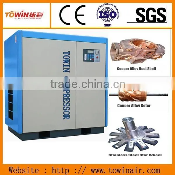 Frequency Conversion water-lube oil free screw compressor (TW250S)