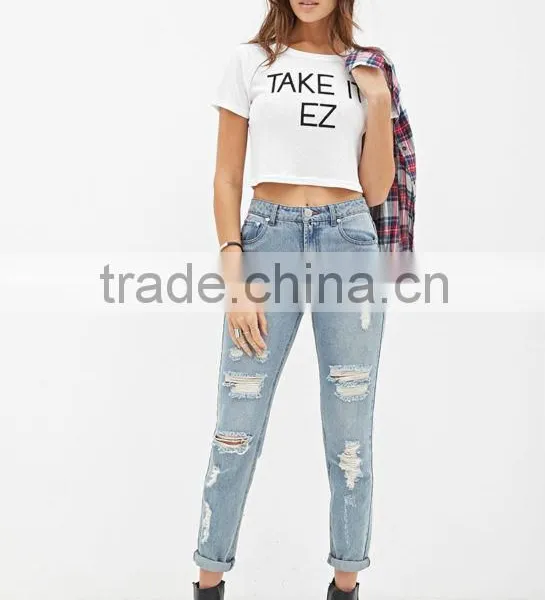 100% Cotton Printed Ribbed Tee Custom t Shirt photo-5