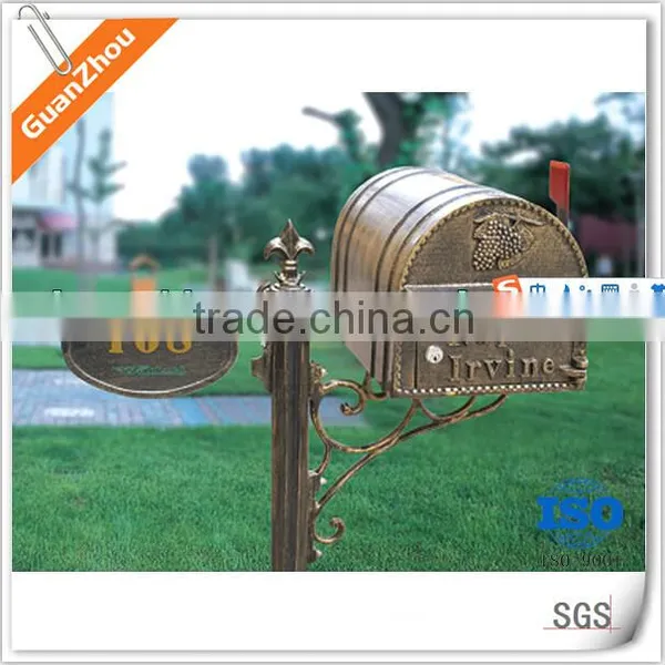 European-style Villa Outdoor Garden Rain Proof Retro Black Mailbox Aluminum Die Casting Mailboxes photo-5