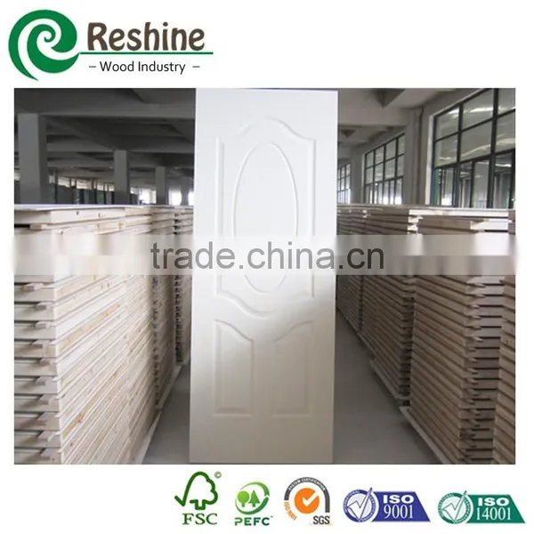 White Primed Wooden Moulded White Door