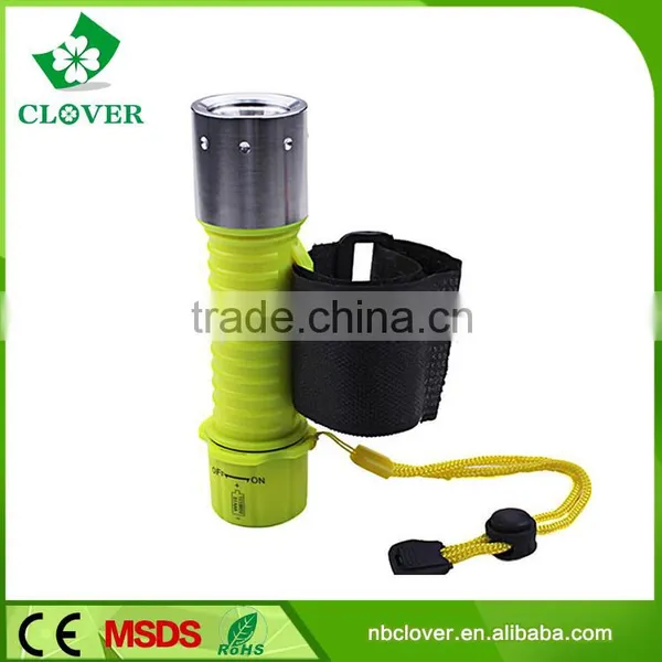 ABS Material 4*AAA Battery 180LM Plastic Waterproof Torch for Diving photo-2