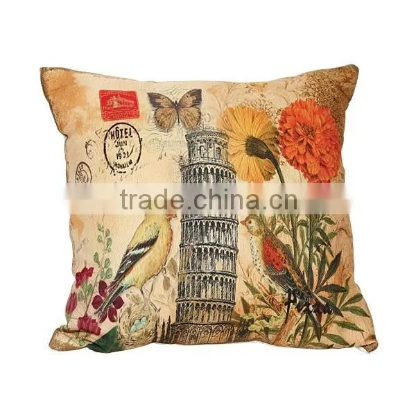 Vintage Decorative Room Linen Pillow photo-3
