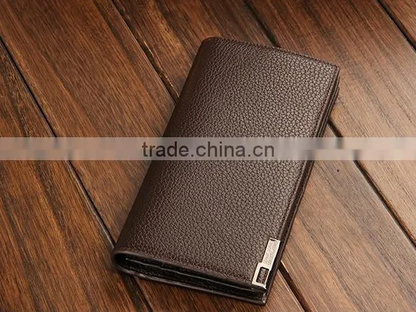 New Mens Leather Bifold Long Wallet Purse Clutch Handbag Credit Card Holder photo-2