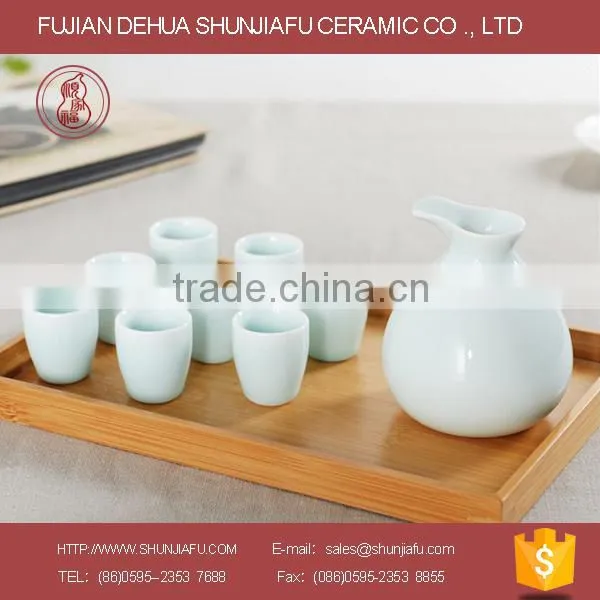 Solid Color Ceramic Wine Set photo-4