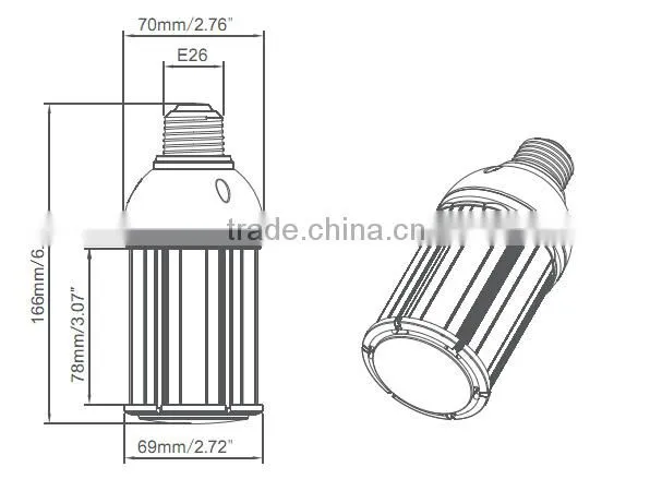 Singapore UL Listed LED Corn Lamp, 18W With SAMSUNG 5630 LEDs and Rubycon Capacitors, Retrofit Waterproof Led Corn Lamp photo-2