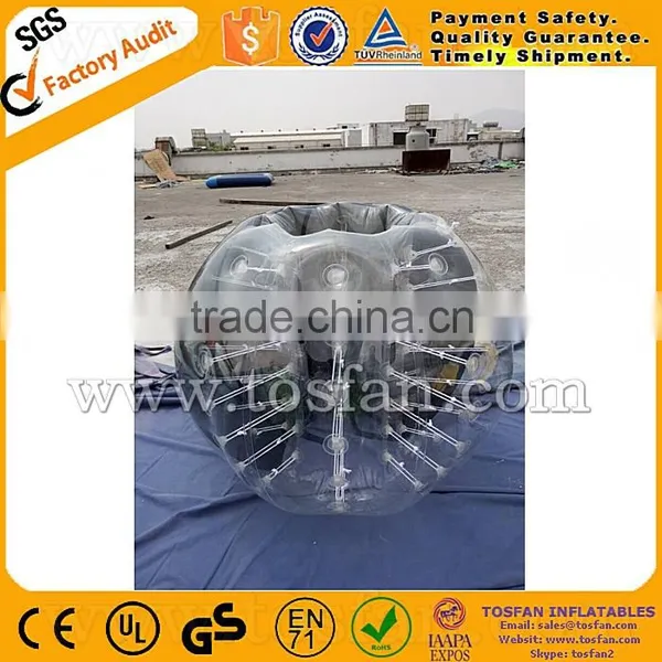 Half Black n Clear Inflatable Loopy Soccer Hamster Bubble Football With Safe Harness TB138 photo-2