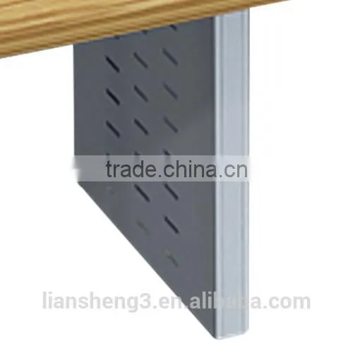 Classical Duarable Wood Veneer Office Conference Table With Metal Base photo-3