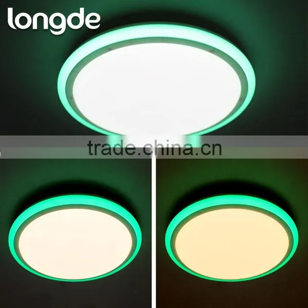 22W Remote Dimmable Color Changable RGB Home Decorative IP40 LED Ceiling Lamp With Remote Control