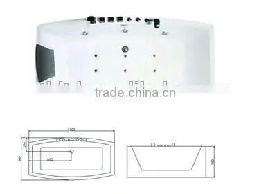 Oval Shape Pedestal Freestanding Bathtub High Slipper Bathtub photo-4