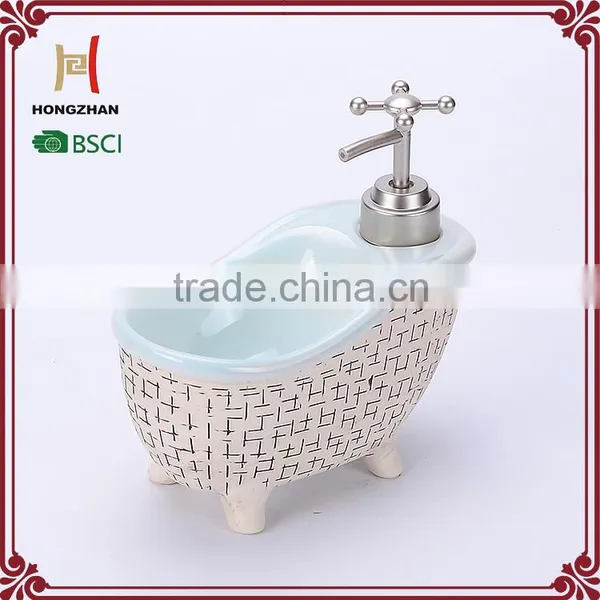 Bathroom Set of Lotion Dispenser,mini Bathtub With Soap Dish photo-2
